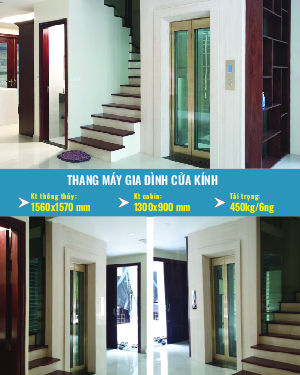 Dự án thang máy cửa kính cho gia đình - Công Ty CP Thiết Bị Và Thang Máy Ngôi Nhà Việt